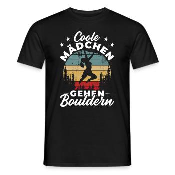 Bouldering Kletterer Geschenke Boulder Kletter - Männer T-Shirt - Schwarz - Vorne - AI Model Male 178 light (178cm)