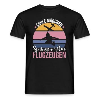 Fallschirm Sport Sprung Fallschirmspringer - Männer T-Shirt - Schwarz - Vorne - AI Model Male 178 light (178cm)