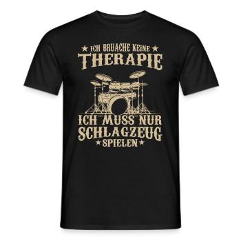 Cooles Schlagzeug Musiker Drummer Geschenk - Männer T-Shirt - Schwarz - Vorne - AI Model Male 178 light (178cm)