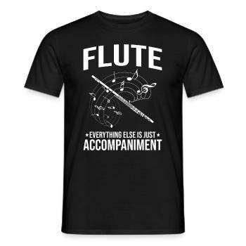 Fetus Players Flute Recorder Music Gifts - Men's T-Shirt - black - Front - AI Model Male 178 light (178cm)