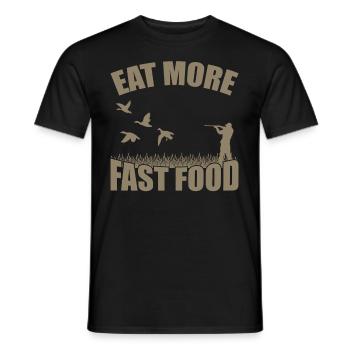 Hunter Forester Deer Hunting Game Hunting Gifts - Men's T-Shirt - black - Front - AI Model Male 178 light (178cm)