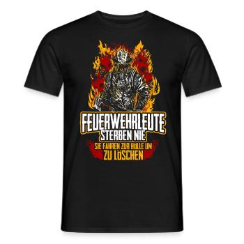 Feuerwehr Hölle - Männer T-Shirt - Schwarz - Vorne - AI Model Male 178 light (178cm)