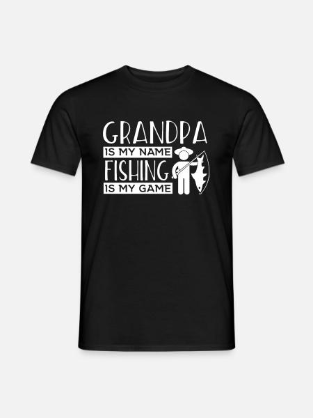 Funny fishing t-shirt for the angler-Opa - Men's T-Shirt - black