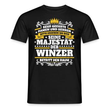Seine Majestät der Winzer - Männer T-Shirt - Schwarz - Vorne - AI Model Male 178 light (178cm)