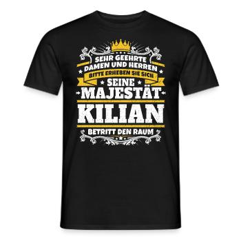 Seine Majestät Kilian - Männer T-Shirt - Schwarz - Vorne - AI Model Male 178 light (178cm)