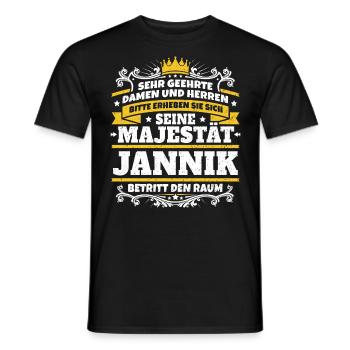 Seine Majestät Jannik - Männer T-Shirt - Schwarz - Vorne - AI Model Male 178 light (178cm)