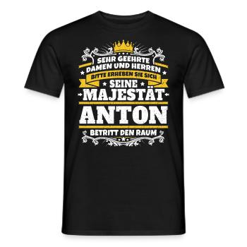Seine Majestät Anton - Männer T-Shirt - Schwarz - Vorne - AI Model Male 178 light (178cm)
