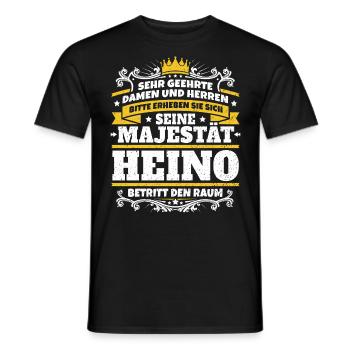 Sa Majesté Heino - T-shirt homme - noir - Devant - AI Model Male 178 light (178cm)