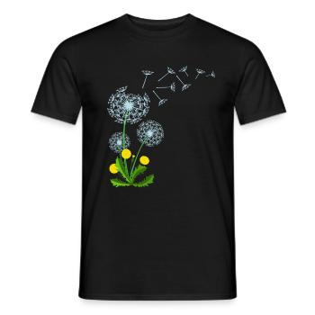 Pusteblume Löwenzahn Dandelion Geschenkidee - Männer T-Shirt - Schwarz - Vorne - AI Model Male 178 light (178cm)