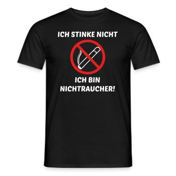 Ich bin Nichtraucher - Männer T-Shirt - Schwarz - Vorne - AI Model Male 178 light (178cm)
