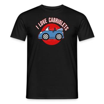 Idée cadeau bande dessinée voiture vintage cabriolet voiture décapotable - T-shirt homme - noir - Devant - AI Model Male 178 light (178cm)