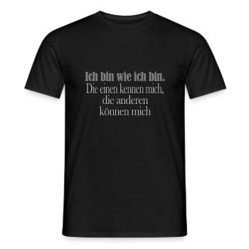 Spruch Deutsch Leute Geschenk - Männer T-Shirt - Schwarz - Vorne - AI Model Male 178 light (178cm)