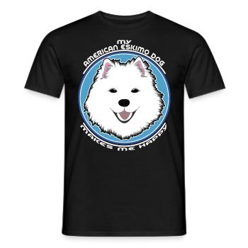 American Eskimo dog sweet saying gift - Men's T-Shirt - black - Front - AI Model Male 178 light (178cm)