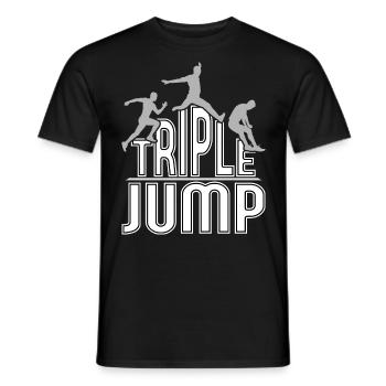 Triple Jump Sport Athletics Gift Idea - Men's T-Shirt - black - Front - AI Model Male 178 light (178cm)
