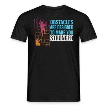 Course d'obstacles cool disant cadeau rétro de force - T-shirt homme - noir - Devant - AI Model Male 178 light (178cm)