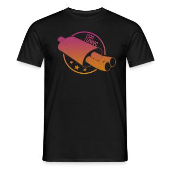 Auto Tuning Auspuff retro Geschenkidee - Männer T-Shirt - Schwarz - Vorne - AI Model Male 178 light (178cm)