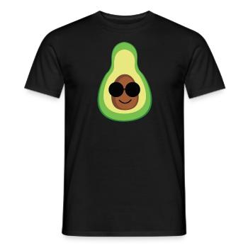 Avocado Fruit Fruit Cartoon Kawaii Gift Idea - Men's T-Shirt - black - Front - AI Model Male 178 light (178cm)