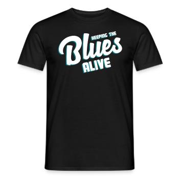 Blues musique chemise vintage - T-shirt homme - noir - Devant - AI Model Male 178 light (178cm)