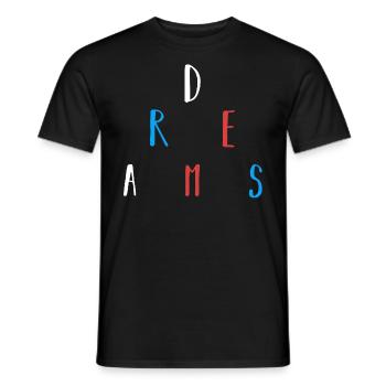 dreams - Men's T-Shirt - black - Front - AI Model Male 178 light (178cm)