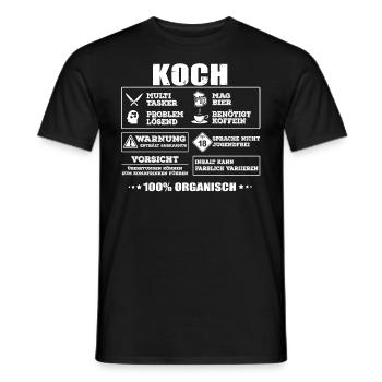 Koch Beruf - cooles Kochshirt für Köche - Männer T-Shirt - Schwarz - Vorne - AI Model Male 178 light (178cm)