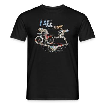 Triathlon - Männer T-Shirt - Schwarz - Vorne - AI Model Male 178 light (178cm)