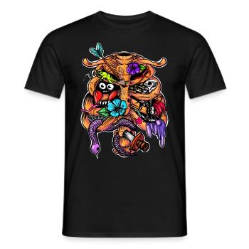 Knochen und Zeug - Männer T-Shirt - Schwarz - Vorne - AI Model Male 178 light (178cm)