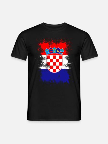 Kroatien - Männer T-Shirt - Schwarz