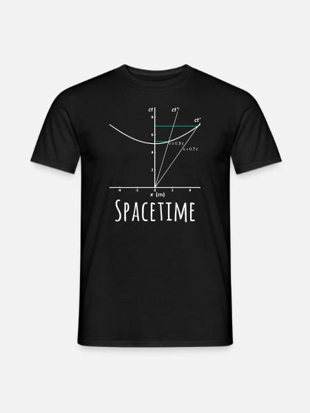 Physik Spacetime lustiges Nerd Shirt - T-shirt herr - svart