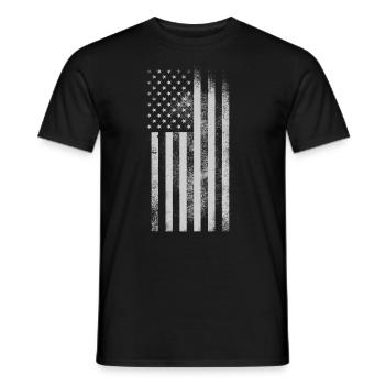 USA Flagge - Männer T-Shirt - Schwarz - Vorne - AI Model Male 178 light (178cm)
