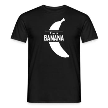 Banane - Männer T-Shirt - Schwarz - Vorne - AI Model Male 178 light (178cm)