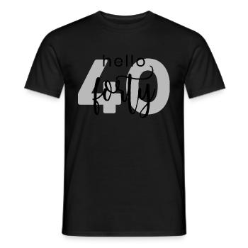 40ème anniversaire - T-shirt homme - noir - Devant - AI Model Male 178 light (178cm)