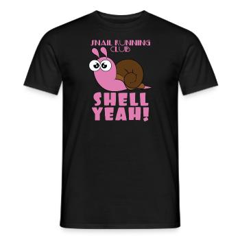 Snail Snail running club Snail shell Quick - Men's T-Shirt - black - Front - AI Model Male 178 light (178cm)