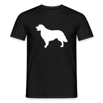 Golden Retriever Silhouette Süßes Geschenk Wuff - Männer T-Shirt - Schwarz - Vorne - AI Model Male 178 light (178cm)
