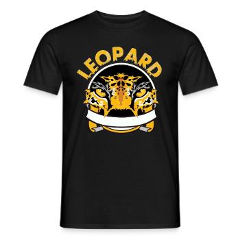 leopard - Männer T-Shirt - Schwarz - Vorne - AI Model Male 178 light (178cm)