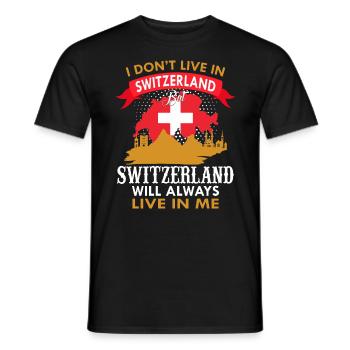 schweiz Land und Länder - Männer T-Shirt - Schwarz - Vorne - AI Model Male 178 light (178cm)