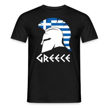 Greece - Men's T-Shirt - black - Front - AI Model Male 178 light (178cm)