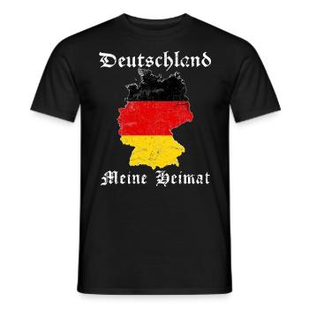 Deutschland - Männer T-Shirt - Schwarz - Vorne - AI Model Male 178 light (178cm)