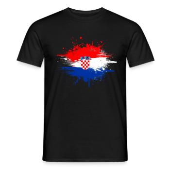 Croatia - Men's T-Shirt - black - Front - AI Model Male 178 light (178cm)