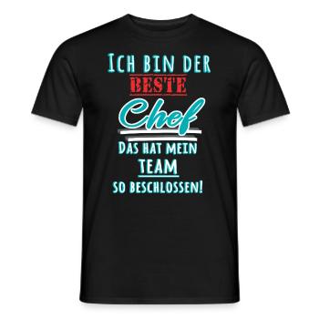 Best Chef | Team gift for the boss work job - Men's T-Shirt - black - Front - AI Model Male 178 light (178cm)