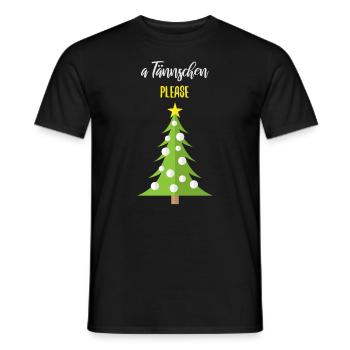 Funny saying Saxon Christmas Xmas Saxony - Men's T-Shirt - black - Front - AI Model Male 178 light (178cm)