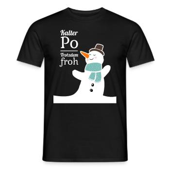 Lustiger Spruch Schneemann Weihnachten Xmas - Männer T-Shirt - Schwarz - Vorne - AI Model Male 178 light (178cm)