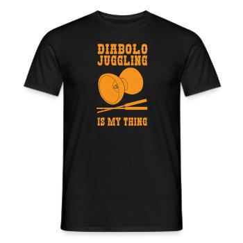 Diabolo juggling funny saying gift - Men's T-Shirt - black - Front - AI Model Male 178 light (178cm)