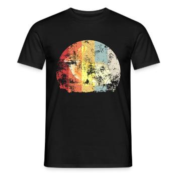 Lapin rétro - T-shirt homme - noir - Devant - AI Model Male 178 light (178cm)