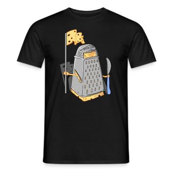cheese warrior Käseritter Käse Cheese knight fight - Männer T-Shirt - Schwarz - Vorne - AI Model Male 178 light (178cm)