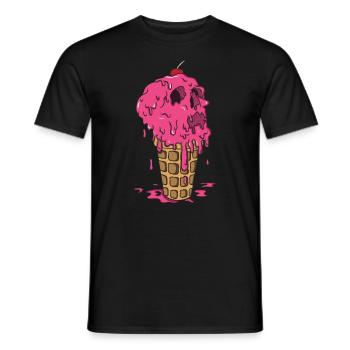 Essen Food Pizza Fastfood Brainfood Ernährung Eis - Männer T-Shirt - Schwarz - Vorne - AI Model Male 178 light (178cm)