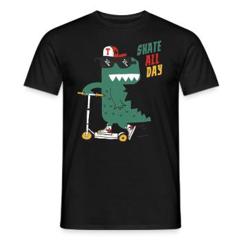 Skating Alligator - Männer T-Shirt - Schwarz - Vorne - AI Model Male 178 light (178cm)