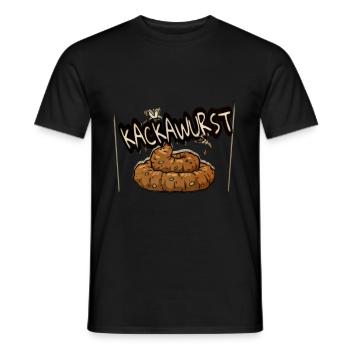 Kackhaufen - Männer T-Shirt - Schwarz - Vorne - AI Model Male 178 light (178cm)
