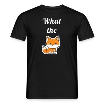 Quel cadeau moche le jeu de mots Fox Fox - T-shirt homme - noir - Devant - AI Model Male 178 light (178cm)
