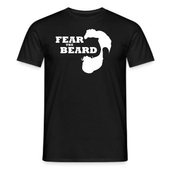 Peur de la barbe - T-shirt homme - noir - Devant - AI Model Male 178 light (178cm)