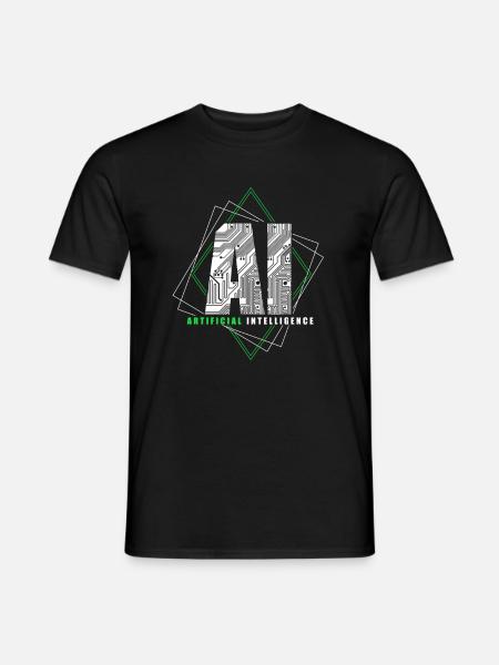 Künstliche Intelligenz Geschenk KI AI Technologie - Männer T-Shirt - Schwarz